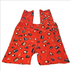 LuLaRoe Red Camera Print Leggings One Size